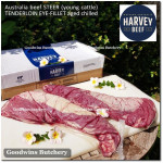 Beef Eye Fillet Mignon Has Dalam Tenderloin AGED BY GOODWINS 3-4 weeks STEER (young cattle) Australia HARVEY frozen 1/3 WELLINGTON cuts (price/pc 1kg)